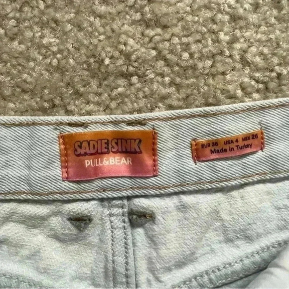 PULL & BEAR By SADIE SINK JEANS Wide Leg Limited Edition Women Size EUR 36 USA 4 - Picture 11 of 16